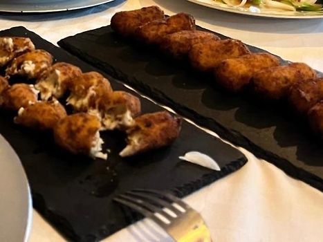 Croquetas caseras de jamón y de langostinos